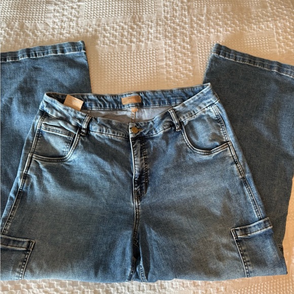 Kut from the Kloth “Jodi Fab Ab Wide Leg High Rise Blue Jeans-18W - Picture 2 of 5